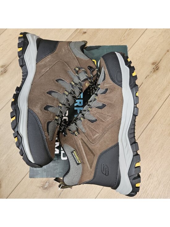 SKECHERS Mens Size 13 Rickter Branson Dark Brown Boots Hiking Outdoor Waterproof main image 8